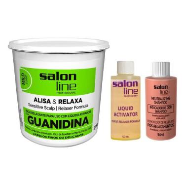 Imagem de Creme de Relaxamento Salon Line Mild Suave Guanidina 215g + 1 Shampoo 