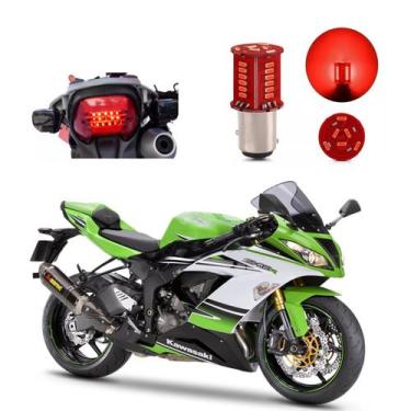 Imagem de Lâmpada Led Freio 2 Polos Sequencial Strobo Moto Ninja ZX 6R 636CC 200