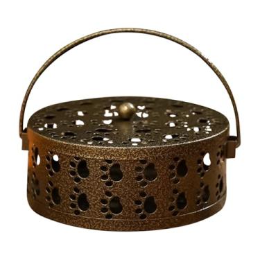 Imagem de Portador de Incenso para Exterior - Suporte de Bobina de Ferro Portátil com Alça,Bandeja Para Bobina Com Recorte Em Garra De Gato Design Estético Para Campismo Meditação Casa E