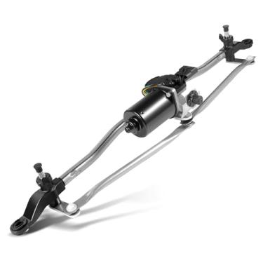 Imagem de XIAORENWU Motor do limpador de para-brisa dianteiro e conjunto de ligação para Jeep Wrangler 2007-2018, Jeep Wrangler JK 2018, 3.6L 3.8L Substituição do motor dos limpadores #55077859AB, 55077859AD