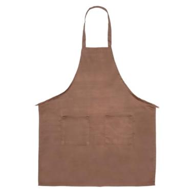 Imagem de Avental de comprimento total profissional aprovado pelo chef com dois bolsos frontais | Alça ajustável e resistente à água para funcionários de cozinha de cozinheiro | 86 cm L x 76 cm P, unissex