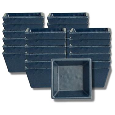 Imagem de Creations Tigelas de melamina Ramekin Dip, Steelite Heavy Duty Unbreakable Commercial Foodservice, Cali Harbor Square 5,6 cm, 2,8 cm de profundidade 28,3 g, pratos de servir salgadinhos de molho