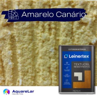 Imagem de RÚSTICO (GRAFIATO) TEXTUCRIL LEINERTEX 23Kg, AMARELO CANÁRIO