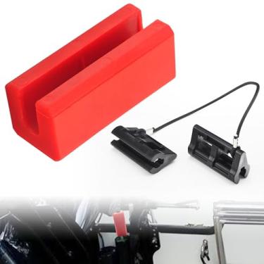 Imagem de Protetores de popa para motor de popa, suporte de motor externo para reboque, com trava de direção hidráulica externa - Fits para acabamento de carneiro único e sistema de inclinação motores externos