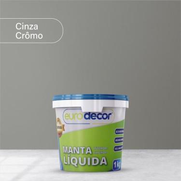 Imagem de Manta Líquida Anti Mofo 1KG Impermeabilizante Eurodecor Cores, Cinza C