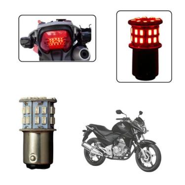 Imagem de Lâmpada Led Freio 2 Polo 1157 50 Leds Moto CB300r