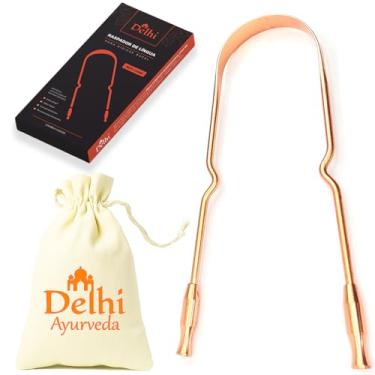 Imagem de Raspador Limpador de Língua 100% Cobre - Delhi Ayurveda - Higiene Bucal