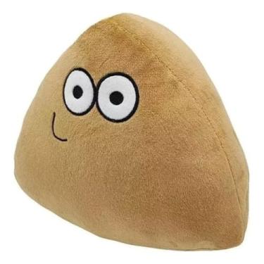 Imagem de Almofada Nova Pou de Pelúcia formato triangulo Brinquedo e Decoração 20 cm