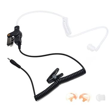 Imagem de Fone de ouvido receptor/ouça apenas 2,5 mm de vigilância com tubo de bobina acústica transparente e um par de protetores de ouvido médios, um fone de ouvido de cogumelo para rádio Icom Yaesu Ham Radio