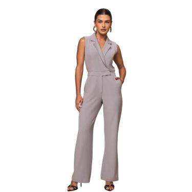 Imagem de Macacão Alfaiataria Lado Avesso Cinza Tam. M-Feminino