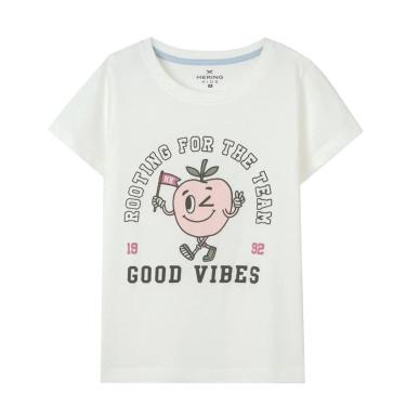 Imagem de Blusa Hering Kids Infantil Menina Manga Curta Off White-Feminino