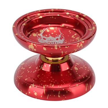 Imagem de Ioiô Sem Resposta, Bola de ioiô de Liga de Alumínio Com Cordões de Luva para Crianças Iniciantes (Vermelho Dourado)