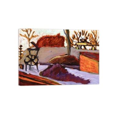 Imagem de Pinturas Famosas Arte Parede-Imagens em Tela-Construction Work-Pôster e Impressões para Sala de Estar Quarto Casa 50x70cm20x27in Tela Embrulhada