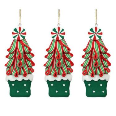 Imagem de 3 Mini Pinheiro Candy Enfeite Natalino Doce Arvore Guirlanda - Magizi
