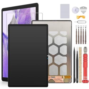 Imagem de Tela de substituição para Samsung Galaxy Tab S7 FE 2021 Tela LCD sensível ao toque de 12,4 polegadas para Galaxy Tab S7 FE T730 T733 T736 Montagem digitalizador preta com ferramentas