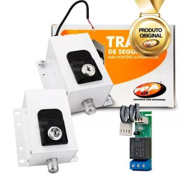 Imagem de Kit 2 Trava de Segurança Eletromagnética Dog Steel Custom C/ Relé Módu
