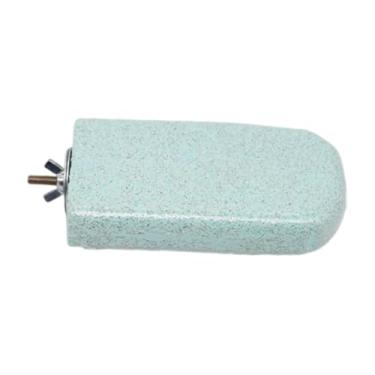 Imagem de Bothyi Plataforma para pássaros, suporte para papagaios, brinquedo de mastigar, aparador de garras para os pés, pedra de moer para araras, patas, tentilhões, Azul Claro