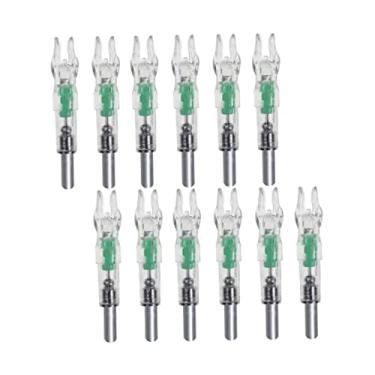 Imagem de Nocks de flecha LED de plástico luminoso para tiro com arco iluminado, cauda de flecha, 12 peças, cor aleatória