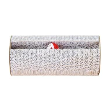 Imagem de WeiLaiKeQi Arranhador para gatos com sino e bola, poste de arranhar para gatos, decoração de madeira, arranhador multifuncional e confortável para pequenos, Branco