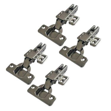 Imagem de Kit 4 Dobradiças 35Mm Retas Para Moveis Pistão Amortecedor