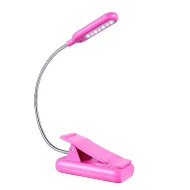 Imagem de VAVOFO Luz de livro recarregável para leitura na cama de crianças, 7 luzes de leitura LED com luz do dia branca fria quente de 9 níveis, lâmpada de cuidados com os olhos com indicador de energia para