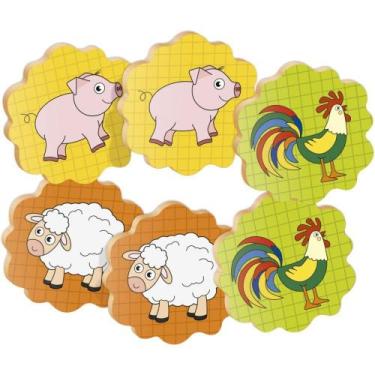 Imagem de Jogo da Memoria em Madeira Bichos 24PCS - GROW