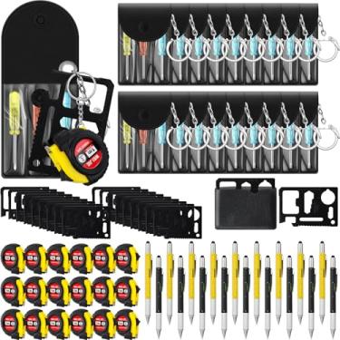 Imagem de Saysurey Conjunto de 72 chaves de fenda e mini fitas, presentes de Natal, homens, lembrancinhas de festa para adultos, multiferramentas, canetas, cartões, chaveiros, meias de Natal, para homens, pais