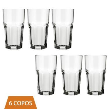 Imagem de Conjunto 6 Copo Bristol Transparente 340ml Vidro Drinks - NADIR FIGUER