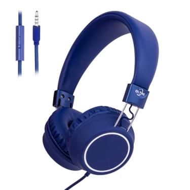 Imagem de Olyre Fones de ouvido infantis para escola, entretenimento, viagens, estéreo, dobrável, com fio, para crianças, com microfone HD para meninos e meninas, para computador, iPad, tablet, Chromebooks,