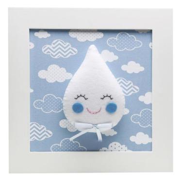 Imagem de Quadro Decorativo Gota Com Carinha ul Quarto Bebê Infantil - Potinho d