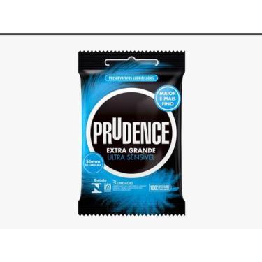 Imagem de Preservativo Camisinha Extra Grande Ultra Sensível Pacote com 3 Pruden