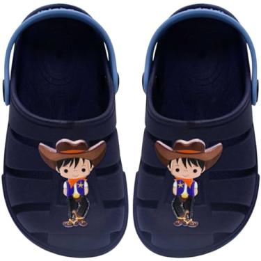 Imagem de Sandalia Babuche Masculino Nº 19 ao 28 Chinelo Moda Infantil Menino Cowboy 12.115 (Marinho, BR, Criança de 4 a 8 anos, Numérico, 32)