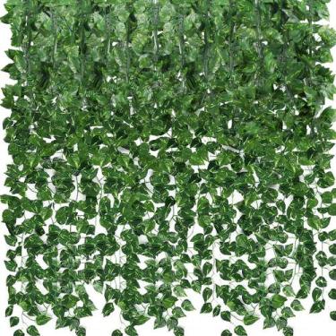 Imagem de Garland Artificial Ivy Greenery CEWOR, pacote com 36 75,6 m