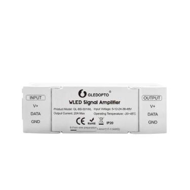 Imagem de Controlador De Luz LED RGB GLEDOPTO Amplificador De Sinal WLED 5-48V E