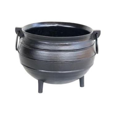 Imagem de Panelão Caldeirão Bruxa Tripé Ferro Fundido Preto 60l 50cm. - RIG FUND