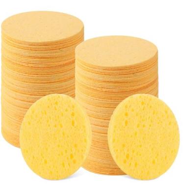 Imagem de Esponjas faciais Sieral 150 peças de esponja natural comprimida