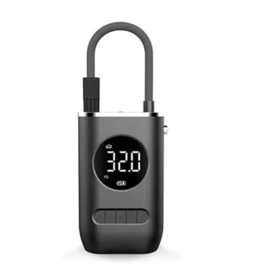 Imagem de Calibrador Compressor Bomba De Ar Portátil Digital com Lanterna LED para Encher Pneus de Carro, Moto, Bike, Bicicleta, Bola e Piscina Inflável