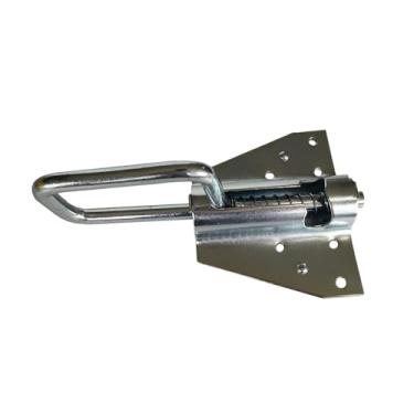 Imagem de KiBcsLic Fechadura de porta de garagem resistente, trava de porta deslizante, acessórios de ferro galvanizado, trava lateral para portas de celeiro externas, 22cmx13.5cm