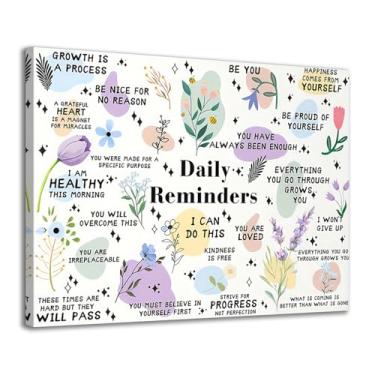 Imagem de Dazzlewall Emoldurado Lembrete Motivacional Diário Arte de Parede Afirmações Positivas Impressões, Citações Inspiradoras Poster de Parede para Sala de Aula Escritório 12x16 polegada