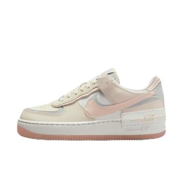 Imagem de NIKE Tênis feminino Air Force 1 Shadow, leite de coco/prata clara/vela/vermelho-púrpura, 40,5 EU