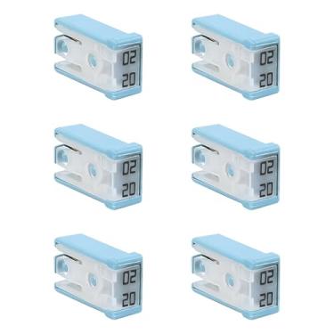Imagem de Wogomz 6 peças 20A 32V Mini Kit de fusíveis de cartucho automotivo com fenda MCASE, 15 Amp Micro cartucho fusíveis, mini caixa em forma de caixa de baixo perfil ranhurado fusíveis de carro