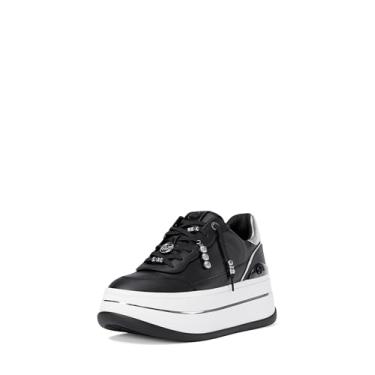 Imagem de Michael Kors Tênis feminino Hayes com cadarço, Preto, 37