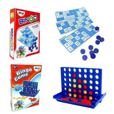Imagem de Jogo Bingo 90 Números 24 Cartelas + Jogo Conecta 4 Em Linha - Company 