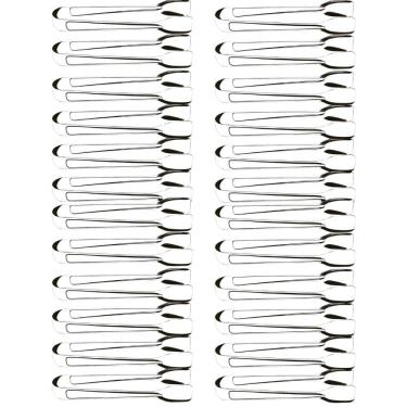 Imagem de Kit 24 Pegadores Pinças 18cm Aço Inox Servir Frios Especiarias Carnes Multiuso Brinox