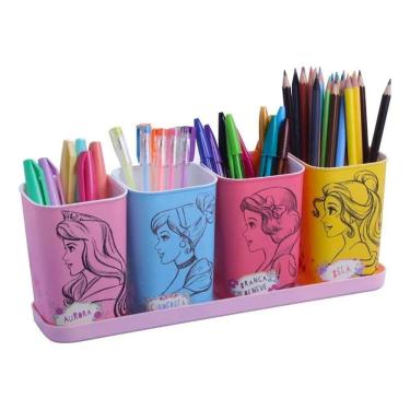 Imagem de Porta Lápis Caneta Disney Kit Organizador Infantil Criança