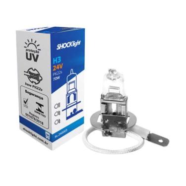 Imagem de Lâmpada Halógena Standart H3 24V 70W PK22S Shocklight - SL-240003