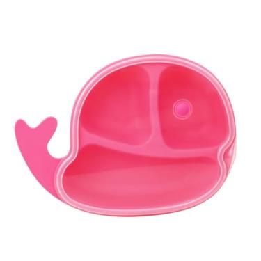 Imagem de Prato Infantil Baleia Rosa, Clingo, Rosa