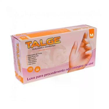 Imagem de Luva Procedimento Vinil sem Pó Tamanho M 100 Unidades Talge