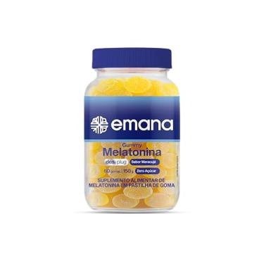 Imagem de Emana Gummy de Melatonina Desplug Zero Açúcar Sabor Maracujá 60 Gomas - Pote 150g
