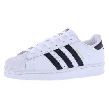 Imagem de Adidas Superstar Tênis unissex para bebês, Branco/Preto/Branco, 12.5 Little Kid